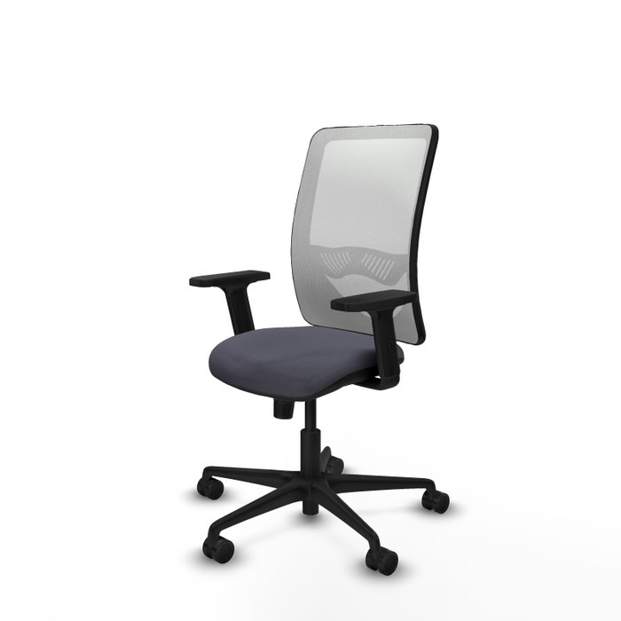 PIQUERAS Y CRESPO Silla de oficina Zulema con mecanismo Sincro, Gris oscuro y Blanco PIQUERAS Y CRESPO Silla de oficina Zulema con mecanismo Sincro, Gris oscuro y Blanco