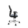 PIQUERAS Y CRESPO Silla de oficina Jorquera con mecanismo Sincro, Gris y Negro