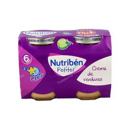 Nutriben Potito Cena Crema De Verduras 2X190Gr +6 Meses