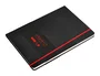 Antartik Cuaderno A4 Negro y Rojo Tapa Dura con Gomilla, 100 Hojas Rayadas 80gr FSC