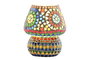 DKD Home Decor Lámpara de Sobremesa de Cristal Mosaico Multicolor