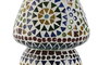 DKD Home Decor Lámpara de Sobremesa de Cristal Mosaico Multicolor
