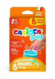 Carioca Baby Estuche de 8 Pinturas de Dedos de 50 ml