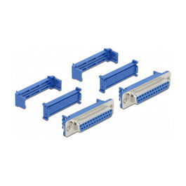 DeLOCK 66597 Conector D-Sub 25 hembra con desplazamiento de aislamiento, 2 unidades