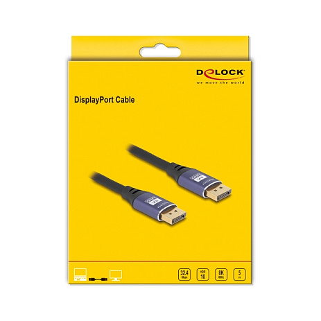 DeLOCK Cable DisplayPort 8K 60 Hz 5 m Lila Metalizado