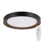 Plafón LED Decorativo Superficie Circular 36W CCT Regulable 3000-6000K con Control Remoto Acabado Negro