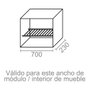 Micel Escurreplatos y vasos blanco Ecr02 para armario de 700 mm