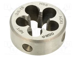 GSR Troquel de rosca tubular NPT 3/8 de acero rápido HSS