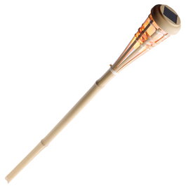 Outfit Antorcha Solar con Panel de Silicio Amorfo, Batería Recargable 300 mAh, IP44, Autonomía 480 Min, Diámetro 8 cm Altura 77 cm