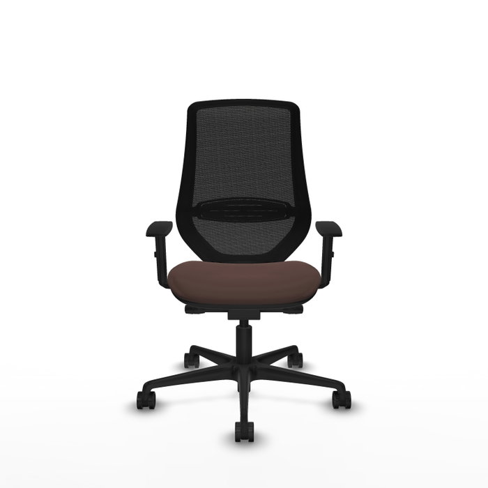 PIQUERAS Y CRESPO Silla de oficina Mardos con mecanismo Sincro/Traslack Marrón oscuro/Negro