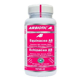 AIRBIOTIC Echinacea Complex 60 Cápsulas | Apoyo Inmune con Vitamina C, Eleuterococo, Shiitake y Reishi