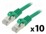 LANBERG Patch cord Cat 6 F/UTP verde 0,5m con RJ45