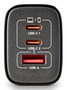 NGS Cargador de Pared GaN ERA 65W con 2 USB-C y 1 USB-A Negro
