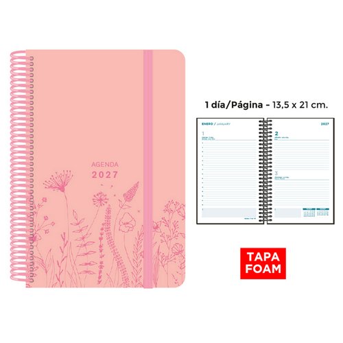 Senfort Agenda Anual 2027 Foam Spring Rosa Pastel Senfort Agenda Anual 2027 Foam Spring Rosa Pastel