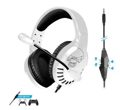 Spirit of gamer Pro H3 Auriculares gaming con micrófono blanco