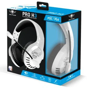 Spirit of gamer Pro H3 Auriculares gaming con micrófono blanco