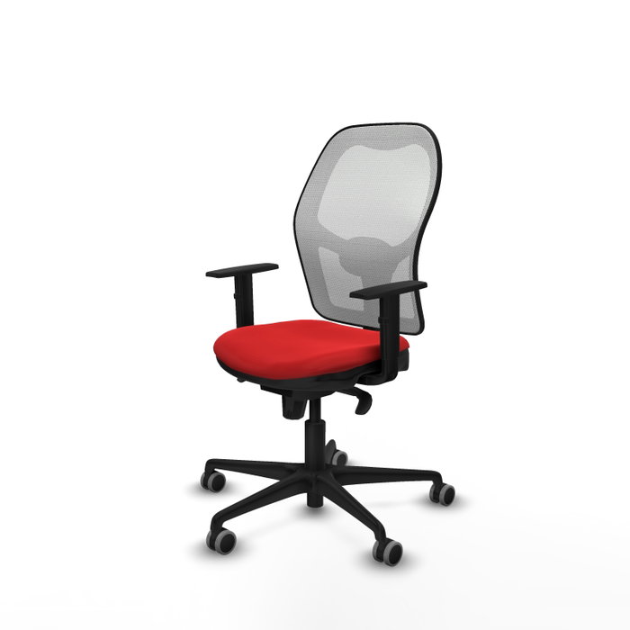 PIQUERAS Y CRESPO Silla de oficina Jorquera con mecanismo sincro, rojo y blanco