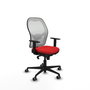 PIQUERAS Y CRESPO Silla de oficina Jorquera con mecanismo sincro, rojo y blanco