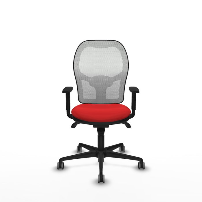 PIQUERAS Y CRESPO Silla de oficina Jorquera con mecanismo sincro, rojo y blanco