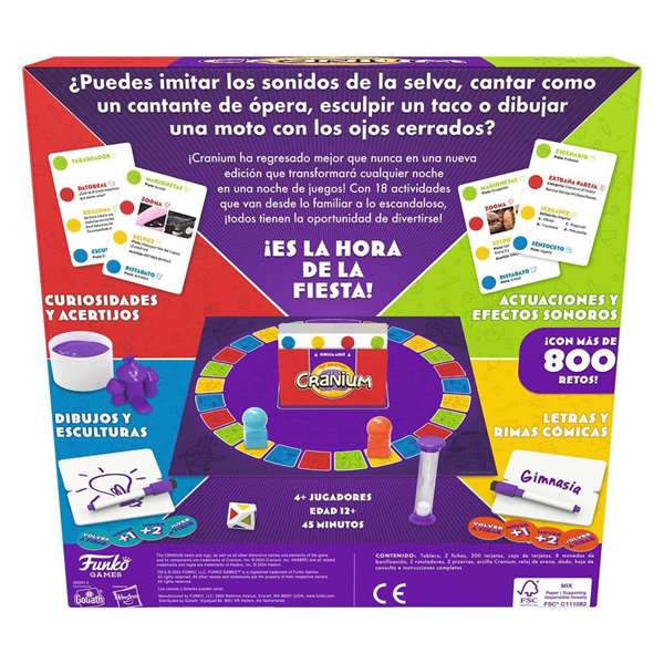 Bizak Juego Cranium Español para Mentes Creativas y Corazones Alegres
