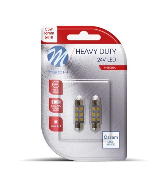 M-Tech L928 W - C5 W 36 mm 6xSMD2835 24V Blanco Blister 2X Lámparas LED M-Tech L928 W - C5 W 36 mm 6xSMD2835 24V Blanco Blister 2X Lámparas LED