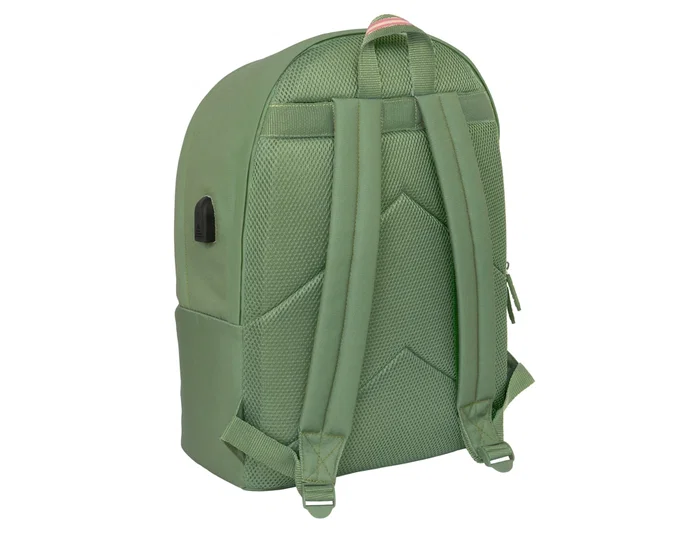 Safta Mochila Doble Para Portátil 15,6'' + USB El Ganso Basics Verde