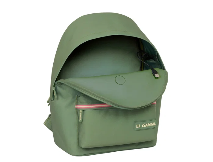 Safta Mochila Doble Para Portátil 15,6'' + USB El Ganso Basics Verde