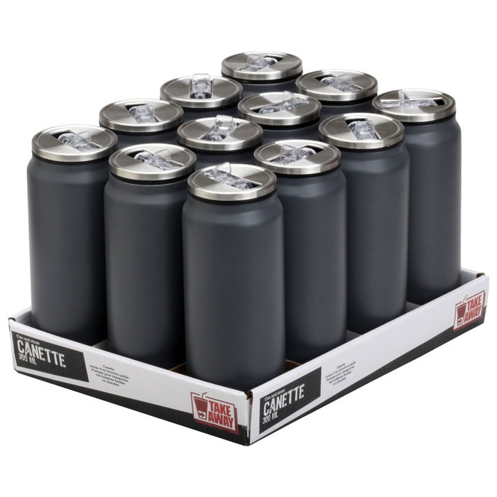 Take Away Mug-Lata 300 Ml Con Pajita Para Llevar Con Doble Pared Y Acabado Mate Take Away Mug-Lata 300 Ml Con Pajita Para Llevar Con Doble Pared Y Acabado Mate