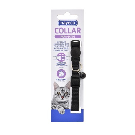Nayeco Collar Gato Basic Negro 10mm x 22-33cm Nayeco Collar Gato Basic Negro 10mm x 22-33cm