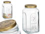 Pasabahce Tarro Homemade 3000 ml Vidrio y Metal Transparente y Oro 13x25x13 cm (Set de 6)