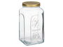 Pasabahce Tarro Homemade 3000 ml Vidrio y Metal Transparente y Oro 13x25x13 cm (Set de 6)
