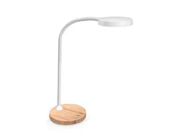 Cep Lámpara de Escritorio LED 5,46W 300lm Brillo Regulable Cabeza Orientable Blanco y Madera