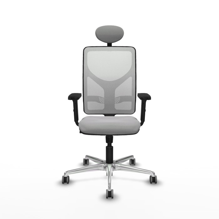 PIQUERAS Y CRESPO Silla de oficina Motilla con mecanismo Sincro, Gris claro y Blanco PIQUERAS Y CRESPO Silla de oficina Motilla con mecanismo Sincro, Gris claro y Blanco