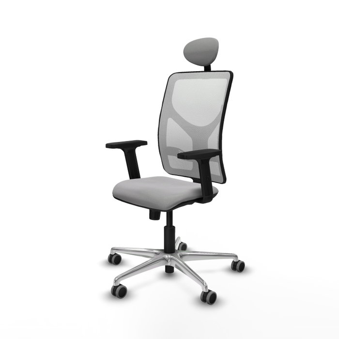 PIQUERAS Y CRESPO Silla de oficina Motilla con mecanismo Sincro, Gris claro y Blanco PIQUERAS Y CRESPO Silla de oficina Motilla con mecanismo Sincro, Gris claro y Blanco