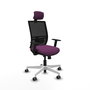 PIQUERAS Y CRESPO Silla de oficina Yunquera con mecanismo Sincro/Traslack, Morado y Negro