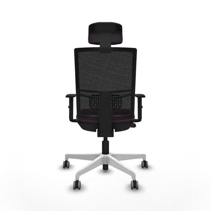 PIQUERAS Y CRESPO Silla de oficina Yunquera con mecanismo Sincro/Traslack, Morado y Negro