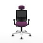 PIQUERAS Y CRESPO Silla de oficina Yunquera con mecanismo Sincro/Traslack, Morado y Negro