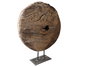 DKD Home Decor Escultura de Madera y Hierro Rueda Vieja 70x22x82 cm