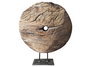 DKD Home Decor Escultura de Madera y Hierro Rueda Vieja 70x22x82 cm