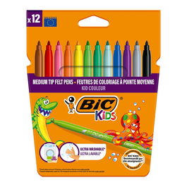 Bic Rotuladores Kid Couleur Blister 12 uds Lavables Colores Vivos para Niños