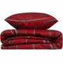 Aucune Juego de cama Rojo con funda nórdica y 2 fundas de almohada
