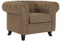 DKD Home Decor Sillón de Madera y PU Marrón