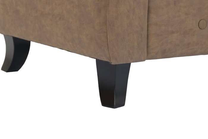 DKD Home Decor Sillón de Madera y PU Marrón