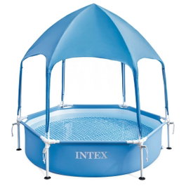 Intex Piscina Metal Frame 183X38Cm Con Toldo