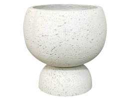 DKD Home Decor Macetero de Fibra de Vidrio Rugoso Blanco 35x35x35 cm