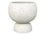 DKD Home Decor Macetero de Fibra de Vidrio Rugoso Blanco 35x35x35 cm