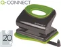 Q-connect Taladrador Metálico KF00995 con Empuñadura de Caucho, Capacidad 20 Hojas