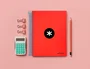 Antartik Cuaderno espiral A5 micro 120 hojas liso color rojo