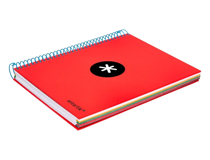 Antartik Cuaderno espiral A5 micro 120 hojas liso color rojo Antartik Cuaderno espiral A5 micro 120 hojas liso color rojo