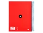 Antartik Cuaderno espiral A5 micro 120 hojas liso color rojo
